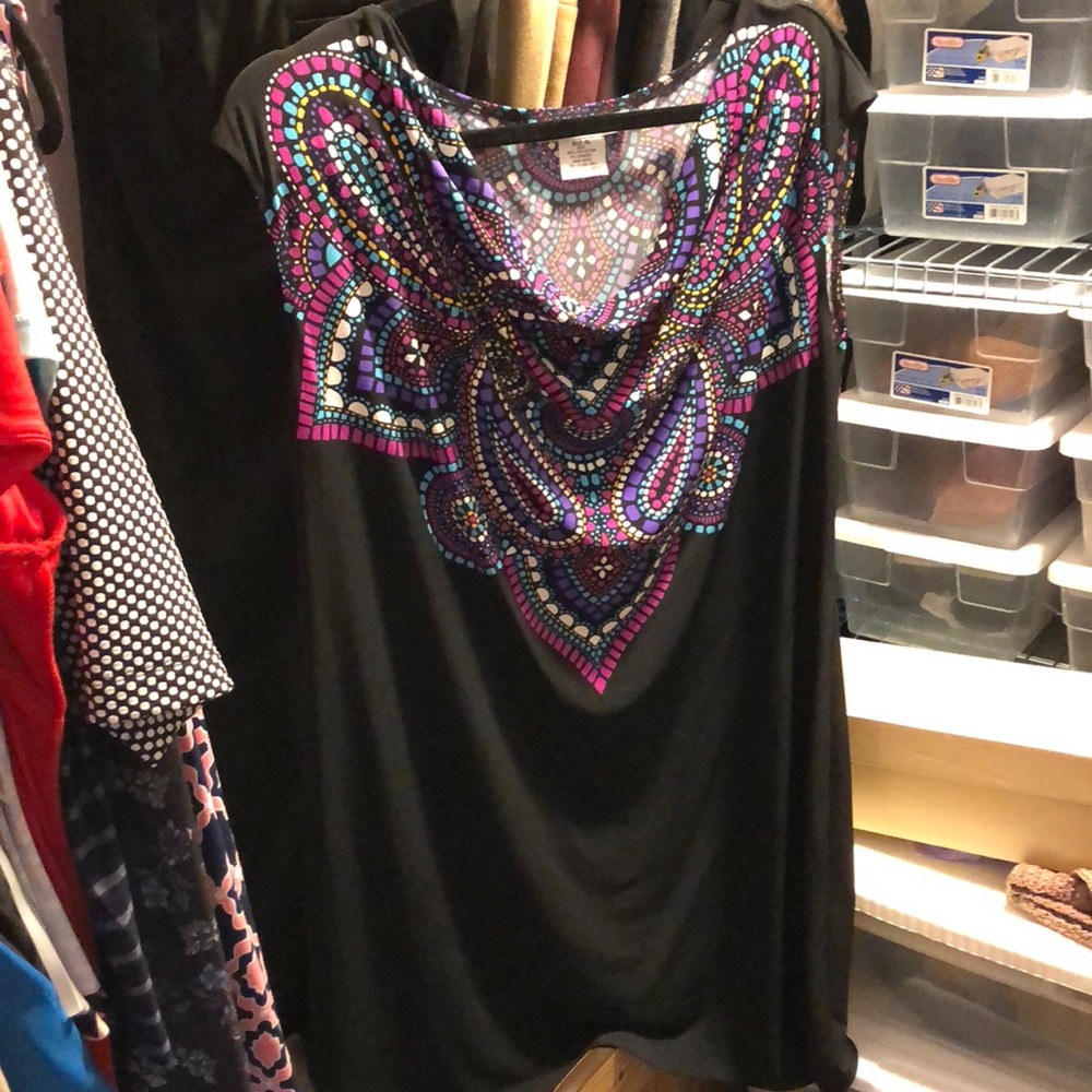 Maggie London Black dress print